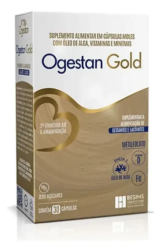 Suplemento Alimentar Ogestan Gold 30 Cápsulas Moles