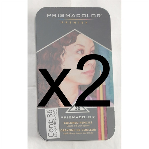 Lápices Colores Prismacolor Premier Paq C/ 2 Set D/ 36 Pza