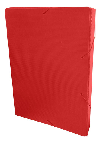 Pasta Aba Elástica Ofício Lombo 2cm Polidello Color Dello Cor Vermelho