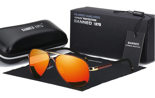 C Gafas Sol Aviador Polarizadas Hd Uv400 Banned Hombre Mujer