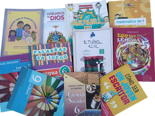 Manual Quinto Y Sexto Grado Impecables Lote 10 Libros L35 (Usado)
