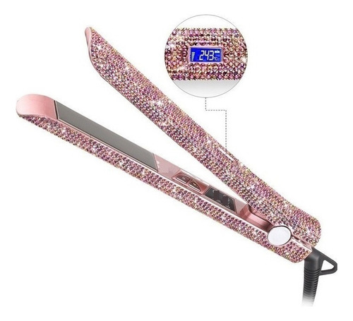 Plancha De Pelo Diamante De Doble Voltaje Rizador Anión Pelo