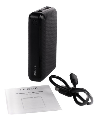 Imagen 6 de 10 de Cargador Batería Portátil Powerbank 2 Usb 10000 Mah Tedge