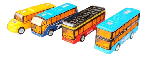 4 Uds. 1:64 Autobús Urbano, Modelo De Autobús Extraíble,