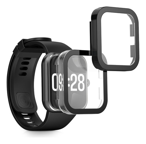 Protector Y Funda Para Xiaomi Redmi Watch 4 Transp/negro
