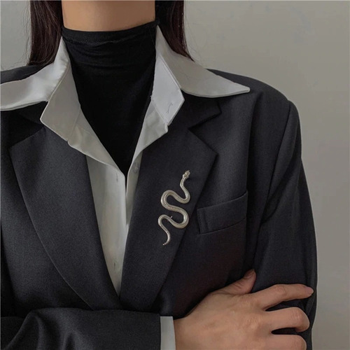 Imagen 3 de 3 de Broche Prendedor Serpiente Unisex