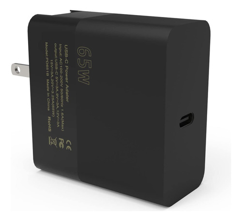 Cargador Usb C Tipo 65 W Gan Fast Para iPhone Charger Pared