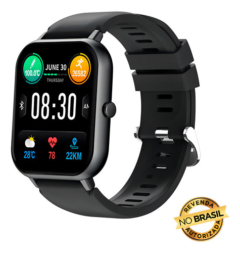 Relógio Mpower Zl54c Smartwatch Chamada Bt 5.1 Tela 1.83 Cor da caixa Preto