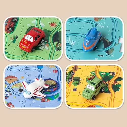 Puzzle Track Car Paly Set Slot Rail Toys Tema Del Dinosaurio