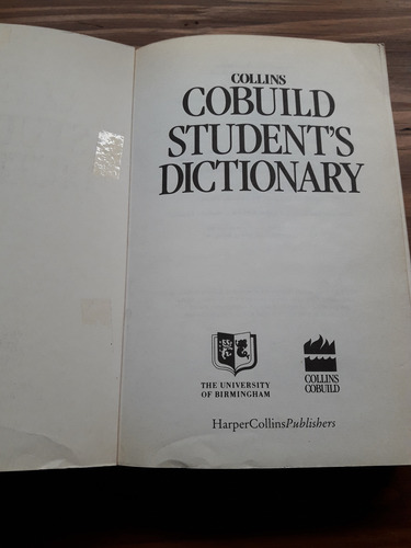 Collins Cobuild Student's Dictionary 1995 (Usado)