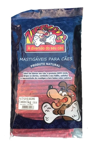 Palitos Mastigáveis Carne Ossos Flexíveis Cães Zippy Dog 1kg