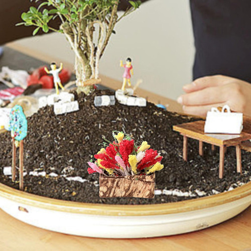 Mini Maceta Con Forma De Ramo De Flores Diminuto Para