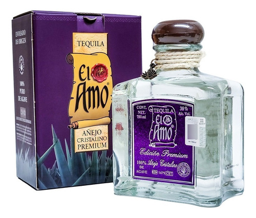 Tequila El Amo Cristalino Edición Especial Premium 750ml