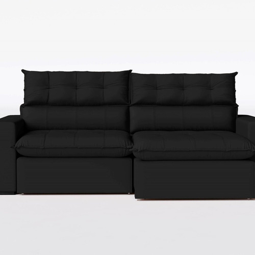 Sofá 290 Cm Retrátil E Reclinável Molas Ensacadas Cb