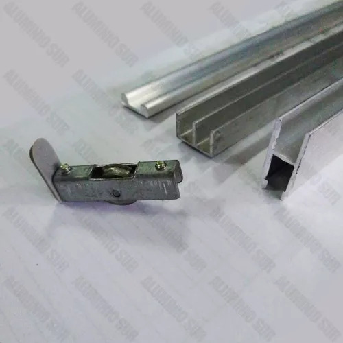 Kit Para Vitrina Aluminio Natural 6mts (+12 Rodamientos)