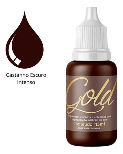 Pigmento P/ Micro Magcolor Gold Castanho Escuro Intenso 15ml