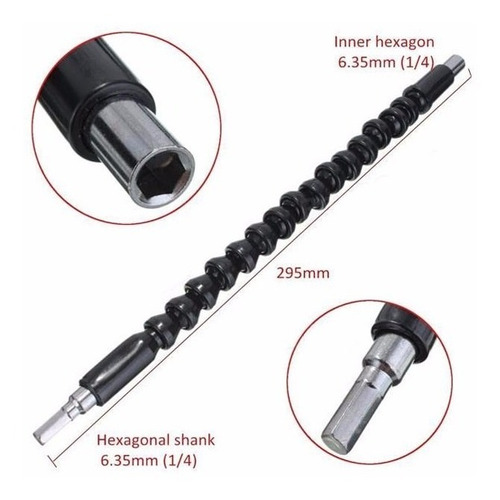 Super Extensão Articulada Flexível Para Bits 1/4 - 295 Mm