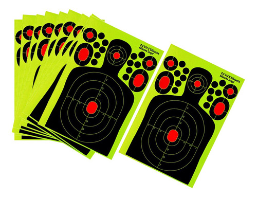 10 Peças Splatter Alvos De Tiro Autoadesivo Reativo Pistola