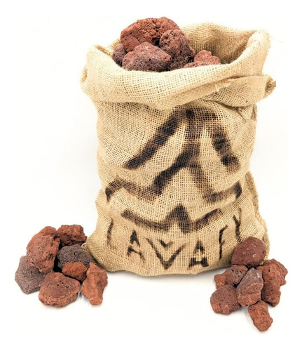 Lavafy Jumbo Red Lava Rock | Clasificado A Mano | Y | Seguro