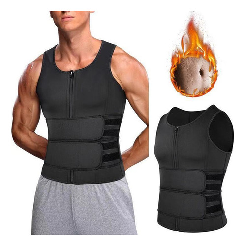 Hombre Sudor Sauna Chaleco Faja Shaper Quemar Grasa