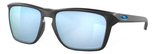 Anteojos de sol polarizados Oakley Sylas Standard con marco de o matter color matte black, lente deep water de plutonite prizm, varilla matte black de o matter - OO9448