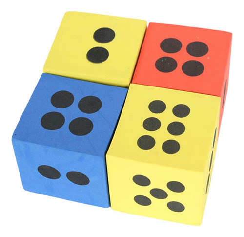 4 Pçs Dados De Espuma 6 Lados Dados Divertidos Dot, De