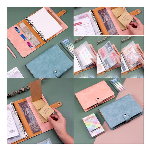 Carpeta De Cuaderno De Cuero De Pu A5, Cubierta De Carpeta 6