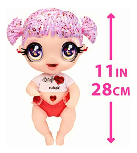 Glitter Babyz Mga's Melody Highnote Muñeca Con 3 Mágicos