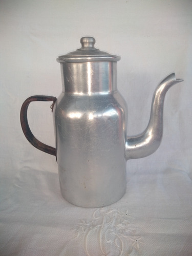 Tetera Cafetera Antigua De Aluminio (3 Litros ) Única!