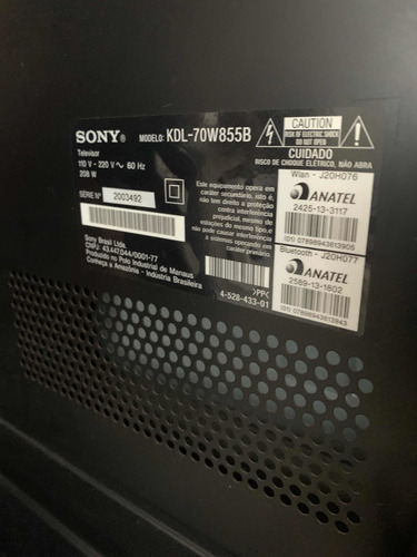 Imagem 4 de 4 de Tv Sony Bravia 70' Funcionando! Acompanha Óculos 3d
