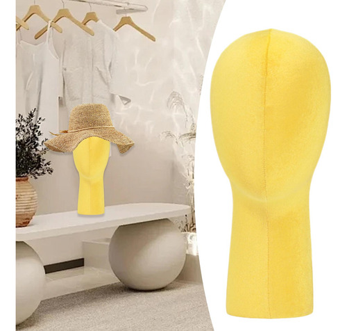 Pantallas De Pelucas Cabeza De Cabello Manikin Amarillo