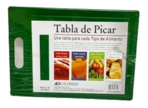 Tabla De Picar Plástico Cocina 36x26 Colombraro 