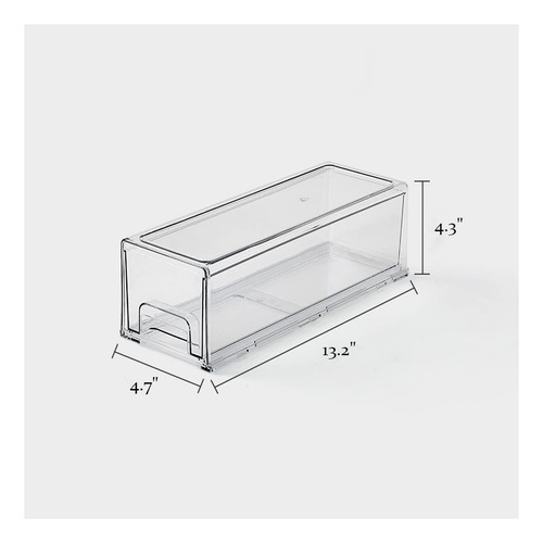 Paquete De 2 Cubos Organizores Apilables Para Refrigilor Con