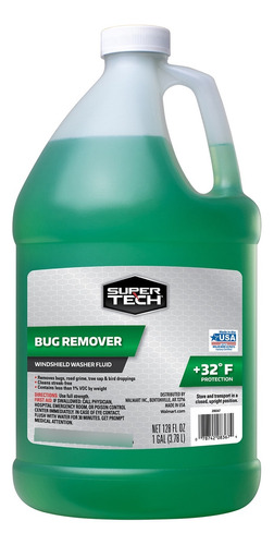 Super Tech Bug Wash Liquido Limpiaparabrisas 3.78l (1 Gal)