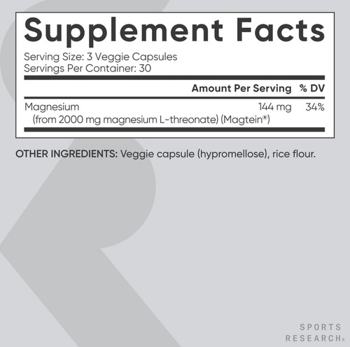 Mag Lt. Treonato Magnesio X 2000 Mg X 90 U. Salud Cogniyiva.