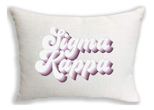 Sorority Shop Sigma Pillow - Diseño Retro, Almohada Lumbar 1