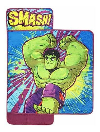 Marvel Super Hero Adventures Hulk Smash Nap Mat - Almohada Y