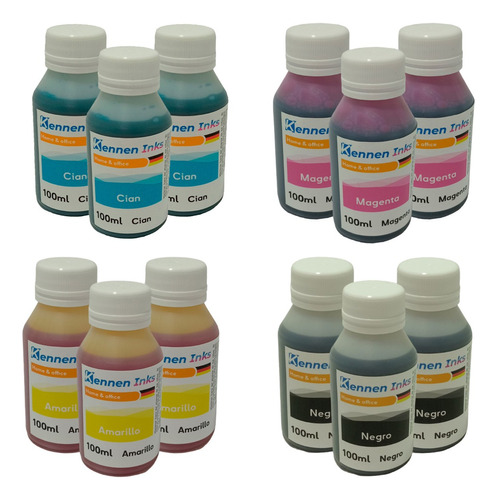 Tinta Kennen Inks Para Epson L3210 L3250 Combo 4x300ml