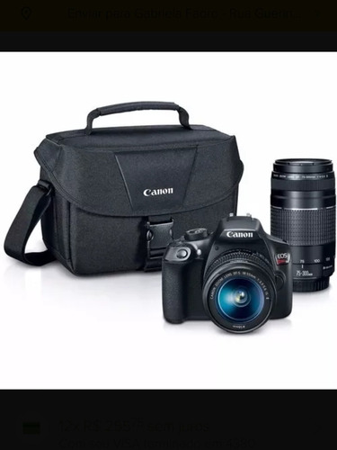 Câmera Canon Eos T6 18-55mm + 75-300mm + Case + Bateriaextra