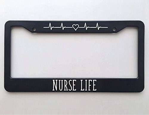 Marco - Strawbaru Nurse Life License Plate Frame, Heart Beat