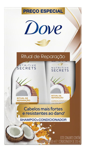 Kit Dove Ritual De Reparação Shampoo 350ml + Condicionador 1