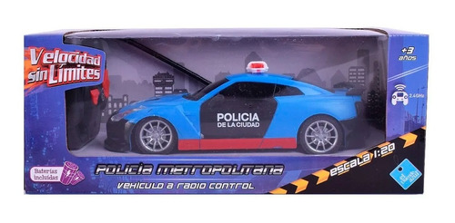 Auto Policía Metropolitana A Radio Control Duende Azul 7682 