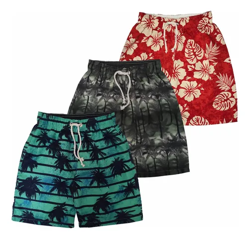 Kit 04 Bermudas Short Tactel Surf Lindos