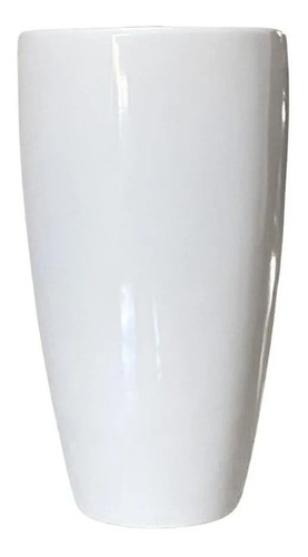 Vaso Decorativo Fibra De Vidro Premium 54cm Cachepot Branco