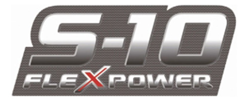 Emblema S10 Flex Power Prata S10 2009 2010 2011 2012 2013