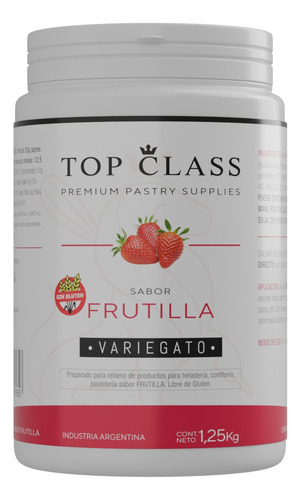 Mermelada Top Class VARIEGATOS frutilla en pote