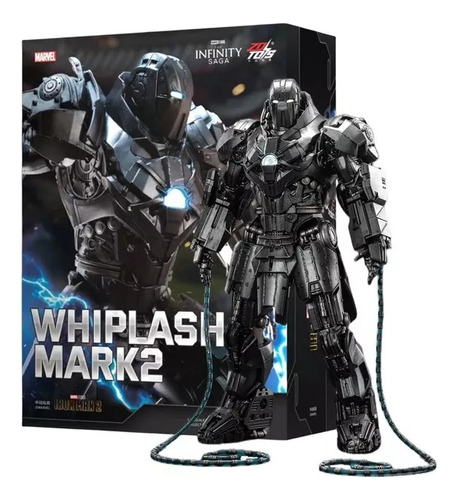 Whiplash Zd Toys Iron Man 2 Marvel C/luz Led Mide 23cm