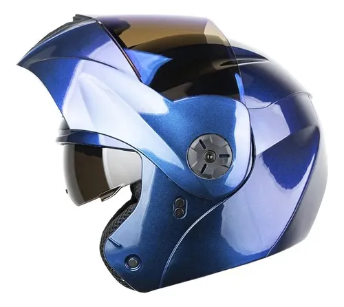 Casco Abatible Ich 3110 Solid Camale Visor Azul
