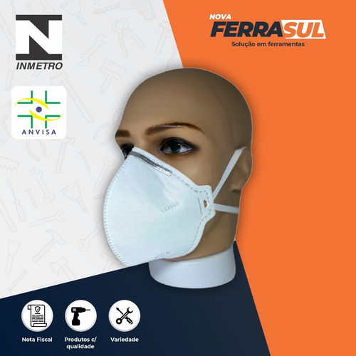 Imagem 2 de 6 de 30 Máscaras Proteção Hospitalar N95 Pff2 Anvisa Inmetro