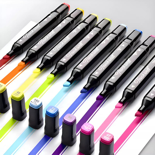 De Touch De 120 NĂșcleos De Doble Punta Con Funda Negra